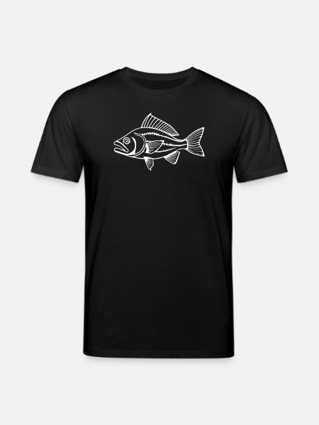 Fish Angler T-shirt Gift Angler - Stanley/Stella CREATOR Unisex Organic T-Shirt - black