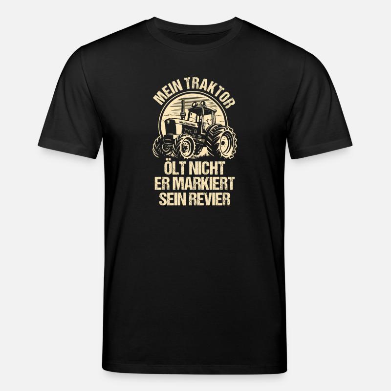Landwirt Bauernhof Farmer Bauer Traktor - Stanley/Stella Unisex Bio-T-Shirt CREATOR  - Schwarz