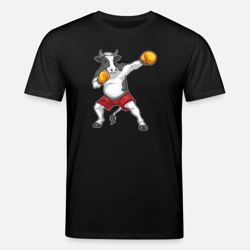 Kuh Boxer Boxhandschuhe Boxen - Stanley/Stella Unisex Bio-T-Shirt CREATOR - Schwarz