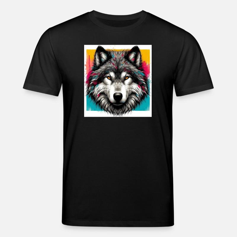 Loup - T-shirt bio CREATOR Stanley/Stella Unisexe - noir