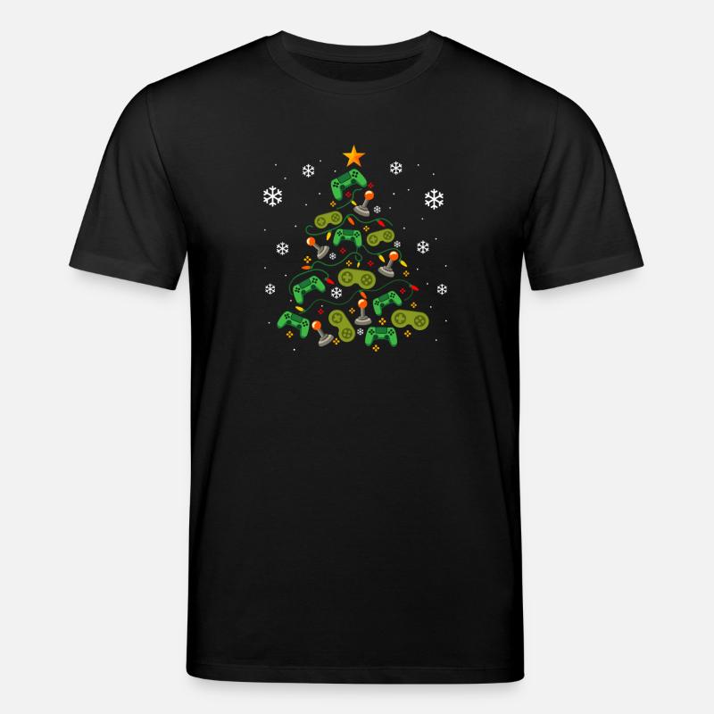Weihnachtsbaum Controller Gaming Lover Gamer - Stanley/Stella Unisex Bio-T-Shirt CREATOR  - Schwarz