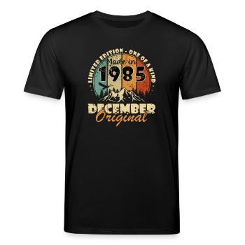December 1985 Fødselsdag December 1985 December - Stanley/Stella CREATOR økologisk unisex-T-shirt - sort - Foran - Alina (178cm) & Michal (187cm)