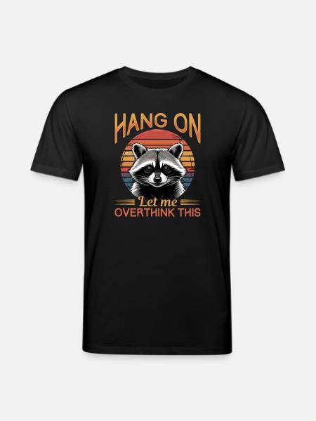 Funny Raccoon - Stanley/Stella Unisex Bio-T-Shirt CREATOR - Schwarz