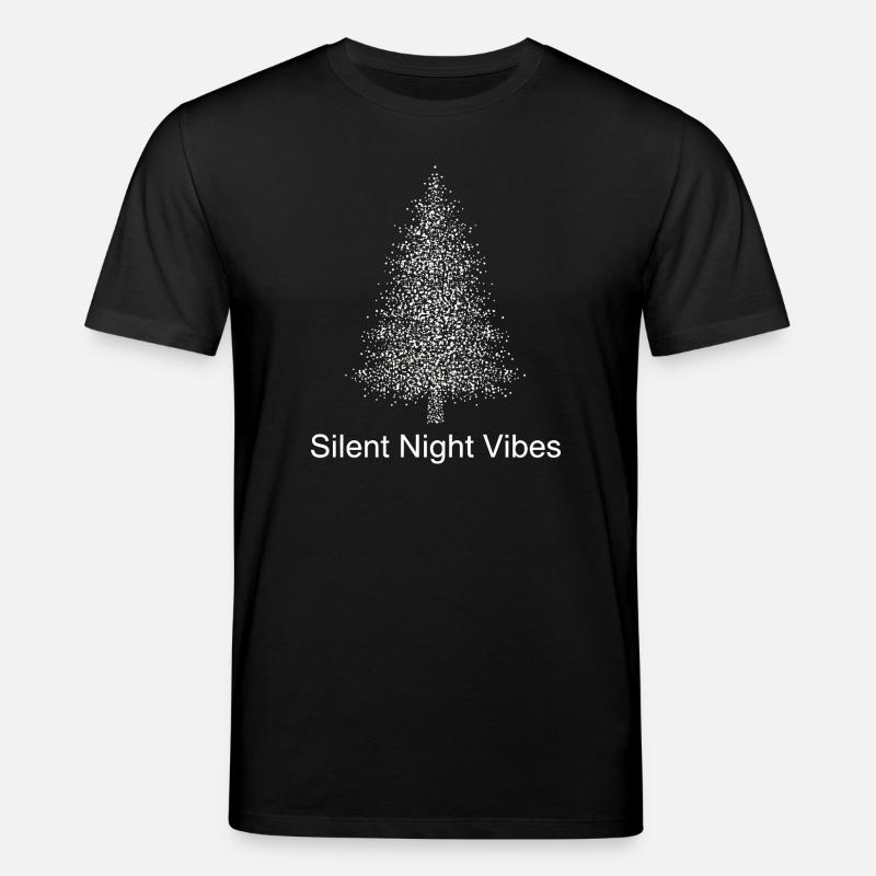 Silent Night Vibes - Tree Silhouette - Stanley/Stella CREATOR Unisex Organic T-Shirt - black