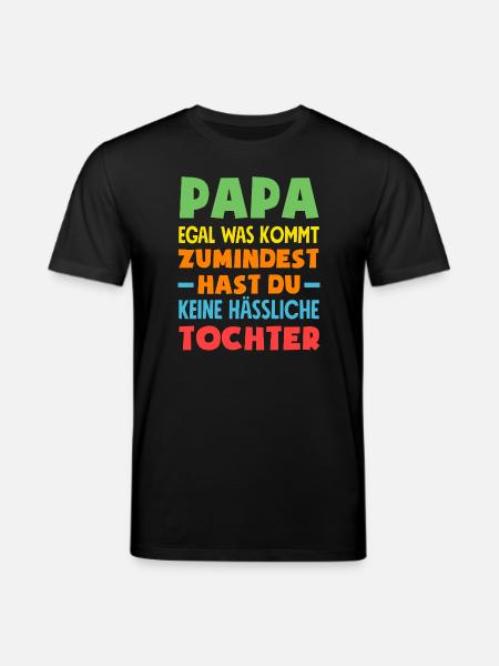 Funny Father's Day Gift Dad Beer - Stanley/Stella CREATOR Unisex Organic T-Shirt - black