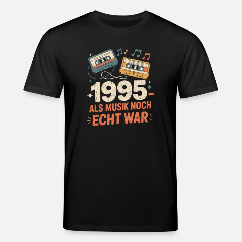 1995 Als Musik Noch Echt War - Stanley/Stella Unisex Bio-T-Shirt CREATOR - Schwarz