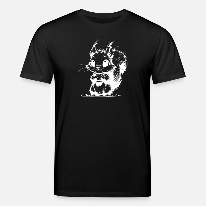 Waldbewohner mit Kaffee Waldrand Kaffeeklatsch - Stanley/Stella Unisex Bio-T-Shirt CREATOR  - Schwarz