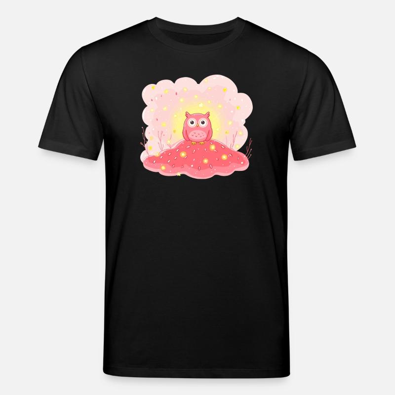 Zarte Eulenstern auf Rosenhügel - Stanley/Stella Unisex Bio-T-Shirt CREATOR  - Schwarz