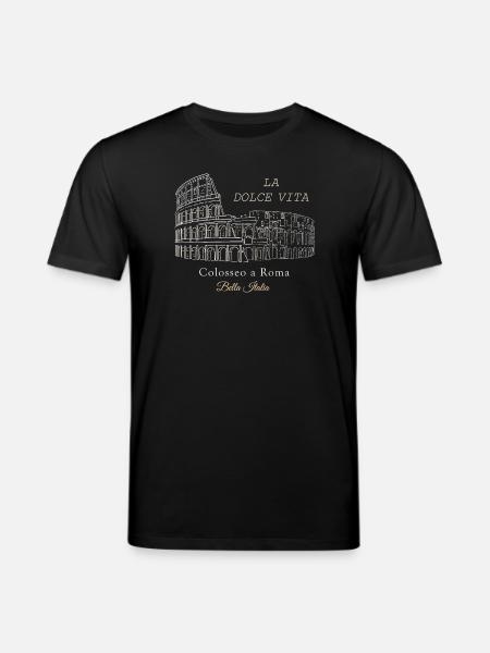 Colosseo Rome La Dolce Vita - Stanley/Stella CREATOR Unisex Organic T-Shirt - black