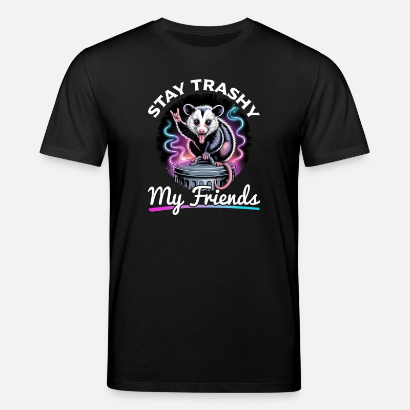 Funny Opossum - Stanley/Stella Unisex Bio-T-Shirt CREATOR  - Schwarz