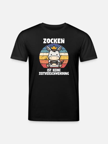 Zocken ist keine zeitverschwendung - Stanley/Stella Unisex Bio-T-Shirt CREATOR  - Schwarz