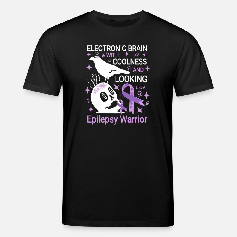 Electronic brain funny epilepsy saying - Stanley/Stella CREATOR Unisex Organic T-Shirt - black