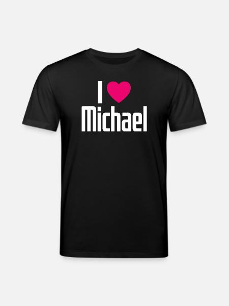 J’aime Michael Pink Heart J’aime Michael - T-shirt bio CREATOR Stanley/Stella Unisexe - noir