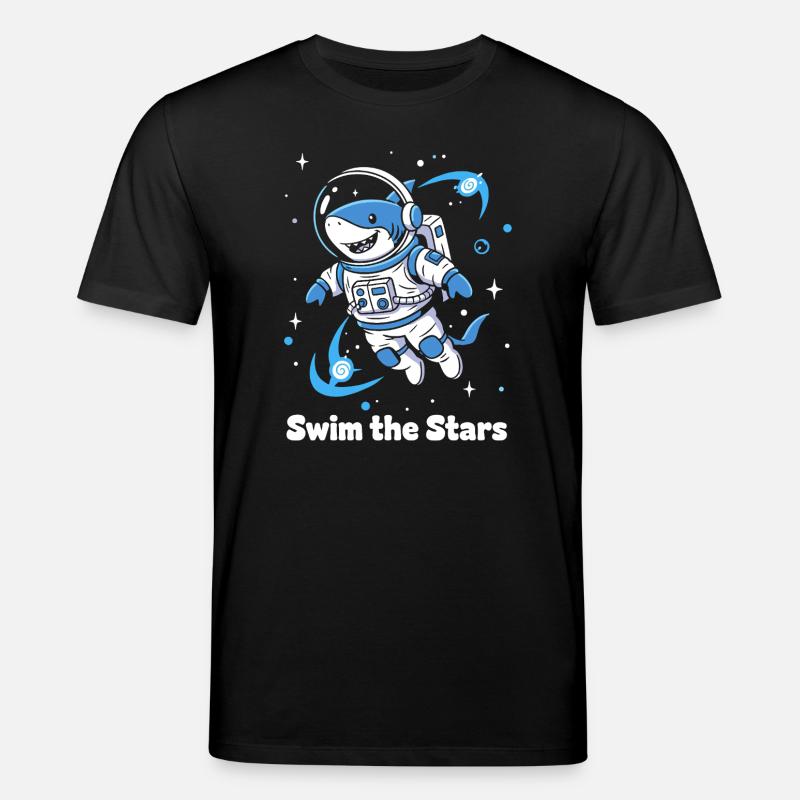 Astronaute requin de l’espace - T-shirt bio CREATOR Stanley/Stella Unisexe - noir
