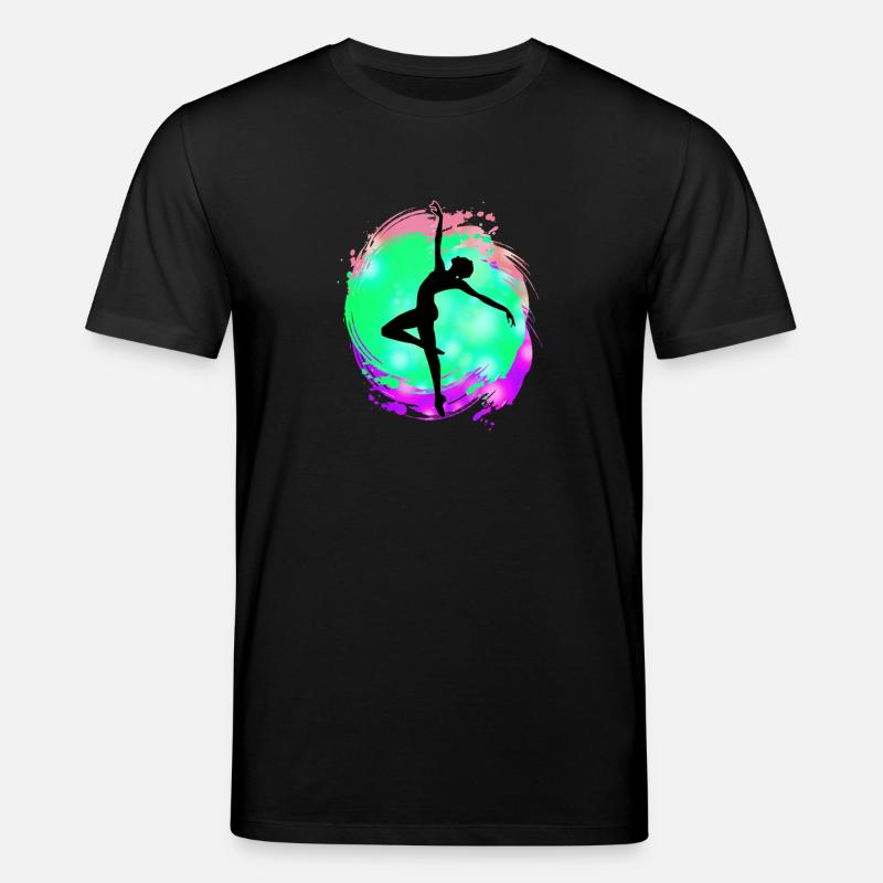Silhouette de danseuse néon éclaboussure - T-shirt bio CREATOR Stanley/Stella Unisexe - noir