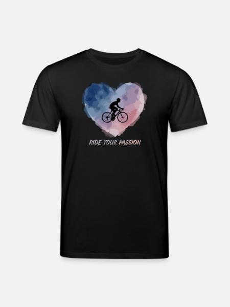 Aquarell-Herz-Fahrt - Stanley/Stella Unisex Bio-T-Shirt CREATOR  - Schwarz