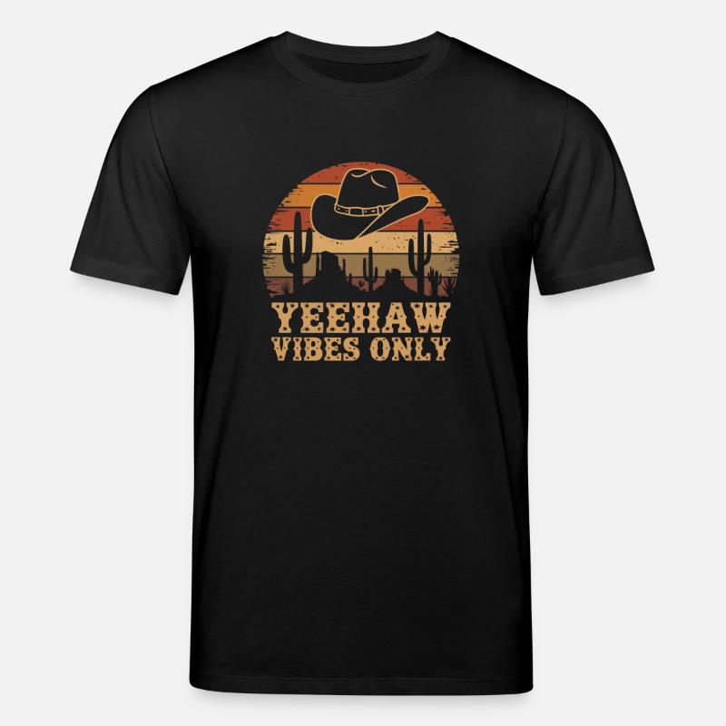 Yeehaw Vibes Only – Western Retro - Stanley/Stella Unisex Bio-T-Shirt CREATOR  - Schwarz