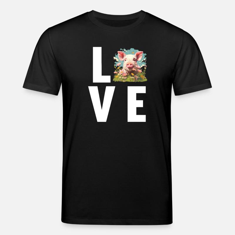 Schweine Schwein - Stanley/Stella Unisex Bio-T-Shirt CREATOR  - Schwarz