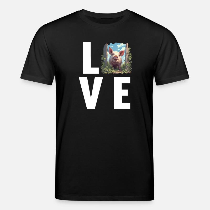 Schweine Schwein - Stanley/Stella Unisex Bio-T-Shirt CREATOR  - Schwarz