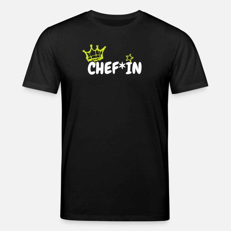 Chef*In Grafiti Krone, Stern - Stanley/Stella Unisex Bio-T-Shirt CREATOR  - Schwarz
