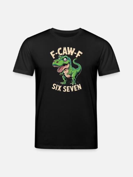 Kräischen Dino Sechs Sieben - Stanley/Stella Unisex Bio-T-Shirt CREATOR - Schwarz