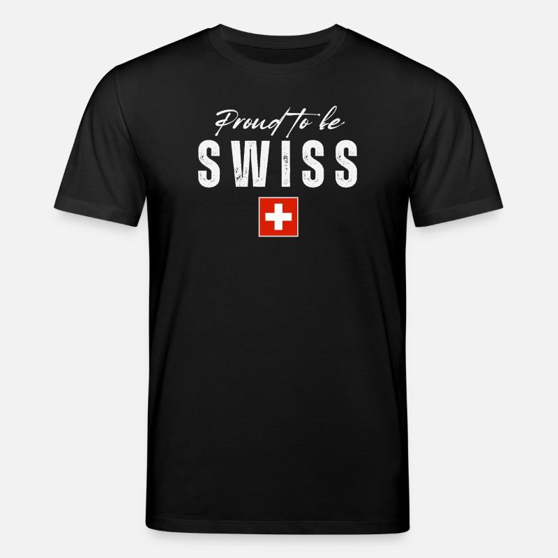 Fierté suisse, drapeau suisse - T-shirt bio CREATOR Stanley/Stella Unisexe - noir