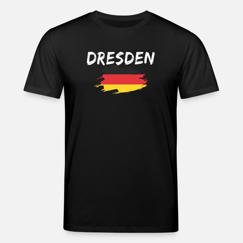 Dresden Deutschland Flagge - Stanley/Stella Unisex Bio-T-Shirt CREATOR - Schwarz