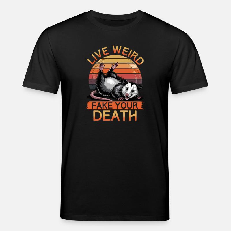 Funny Opossum - Stanley/Stella Unisex Bio-T-Shirt CREATOR  - Schwarz