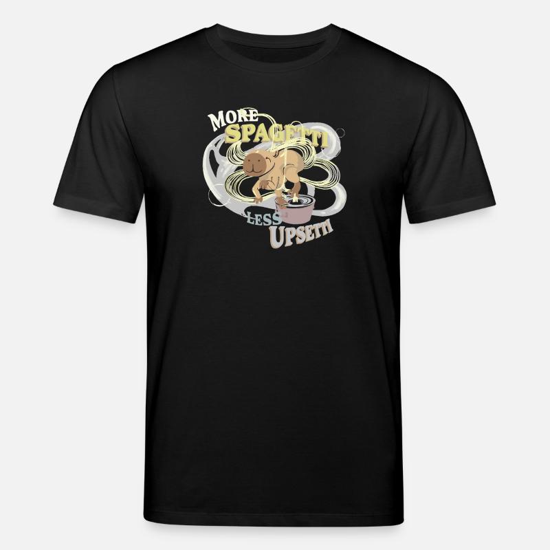 Cap(p)y spaghetti less upsetti - Stanley/Stella Unisex Bio-T-Shirt CREATOR - Schwarz