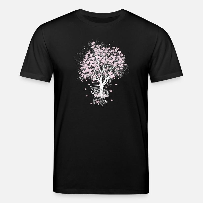Cerisier en fleurs dans le panier - T-shirt bio CREATOR Stanley/Stella Unisexe - noir