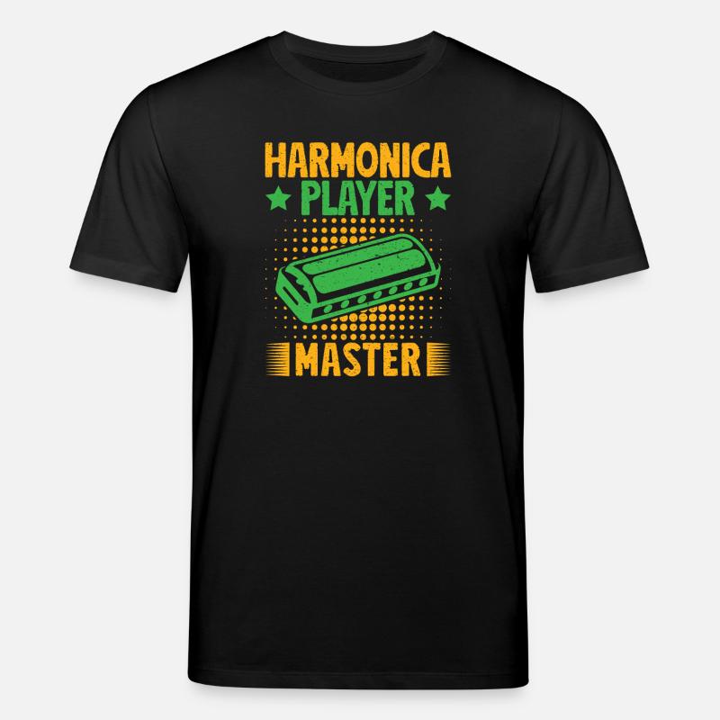 Funny Harmonica Player Master Harmonica - Stanley/Stella CREATOR Unisex Organic T-Shirt - black