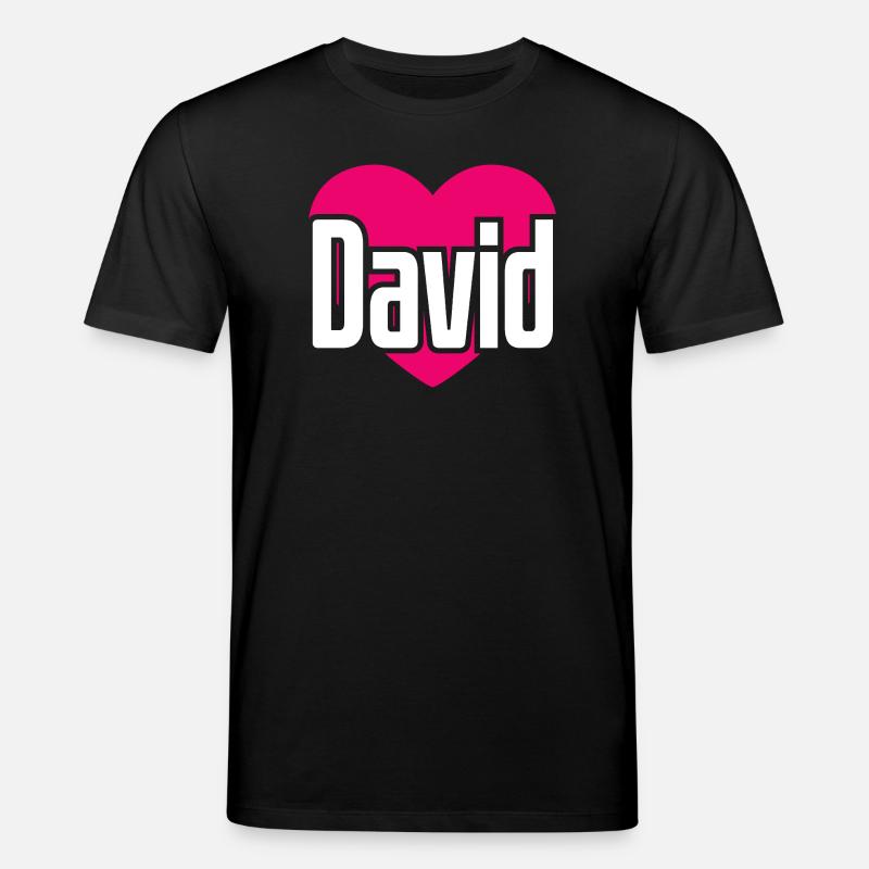 J’aime David Coeur rose J’aime David - T-shirt bio CREATOR Stanley/Stella Unisexe - noir
