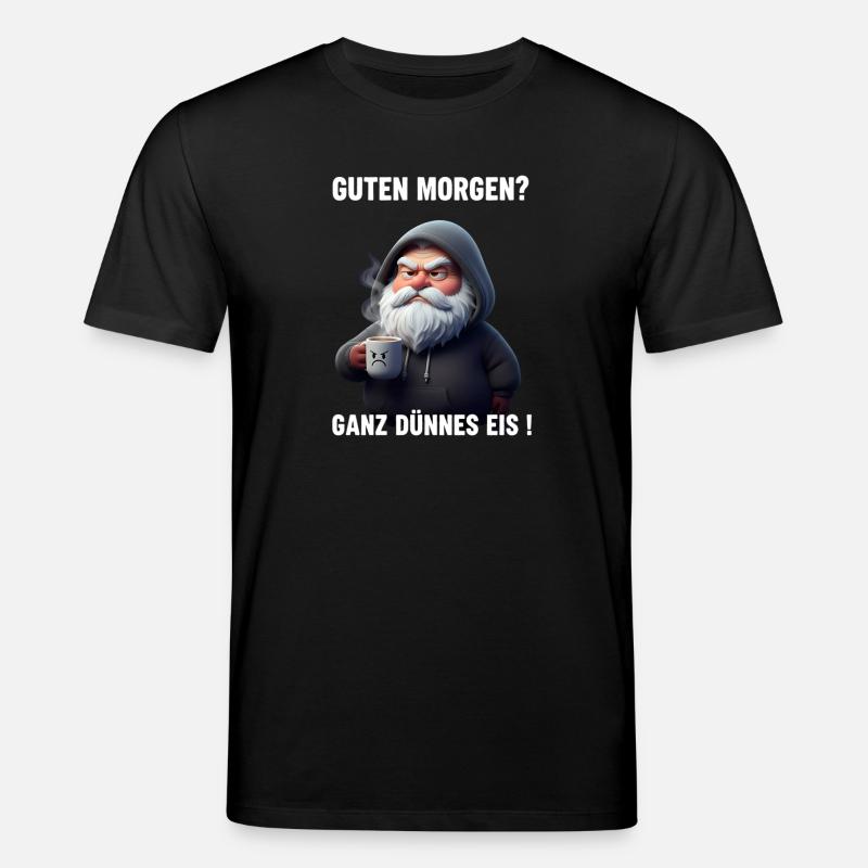 Grummel Weihnachtsmann Dünnes Eis Spruch - Stanley/Stella CREATOR Unisex Organic T-Shirt - black