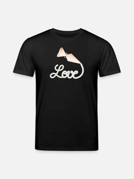 Spritzbeutel schreibt „Love“ – süßes Deko-Motiv - Stanley/Stella Unisex Bio-T-Shirt CREATOR - Schwarz
