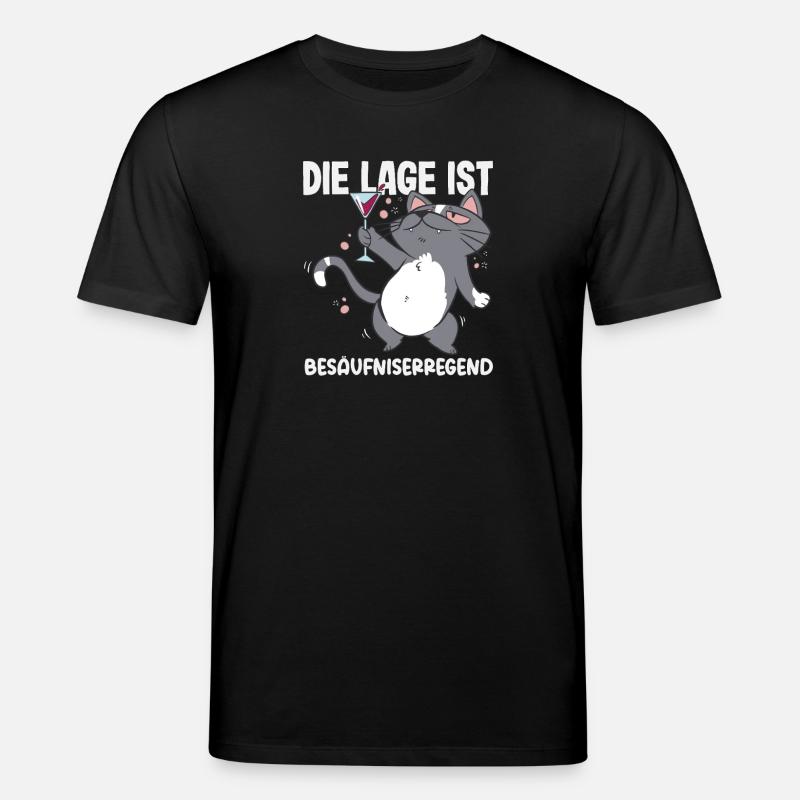 La situation est ivre, chat - T-shirt bio CREATOR Stanley/Stella Unisexe - noir