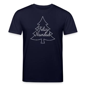Feliz Navidad Tannenbaum Weihnachtsdesign - Stanley/Stella Unisex Bio-T-Shirt CREATOR  - Navy - Vorne