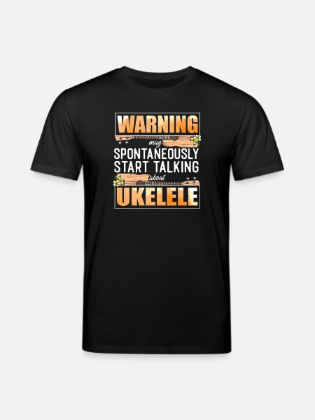 Hawaiian Ukulele Uke Warning May - Stanley/Stella CREATOR Unisex Organic T-Shirt - black