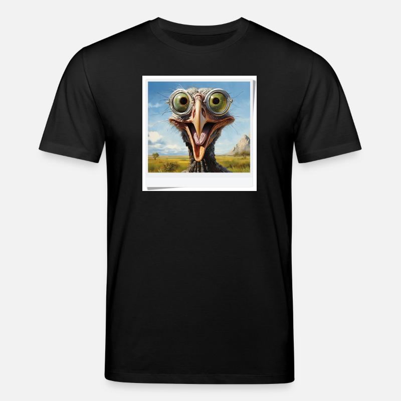 Exzentrischer Vogel mit Brillengläsern - Stanley/Stella Unisex Bio-T-Shirt CREATOR  - Schwarz