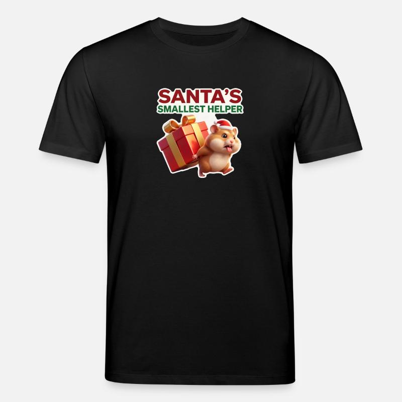 Santas Kleinster Helfer Hamster - Stanley/Stella Unisex Bio-T-Shirt CREATOR  - Schwarz