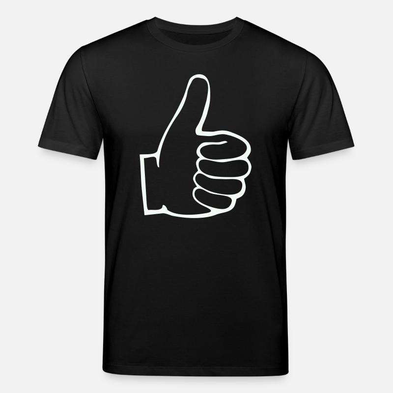 Daumen Hoch Outline - Stanley/Stella Unisex Bio-T-Shirt CREATOR  - Schwarz