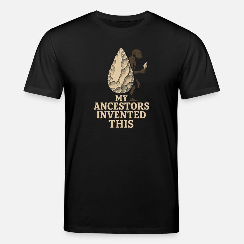 Outils préhistoriques en pierre d’Homo - T-shirt bio CREATOR Stanley/Stella Unisexe - noir