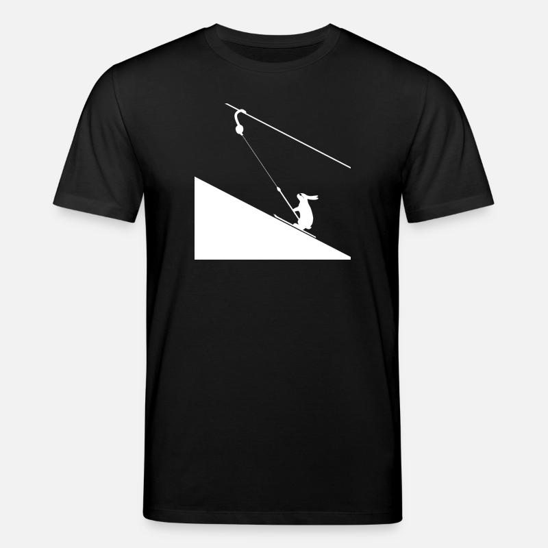 Haseklettern am Seil - Stanley/Stella Unisex Bio-T-Shirt CREATOR  - Schwarz