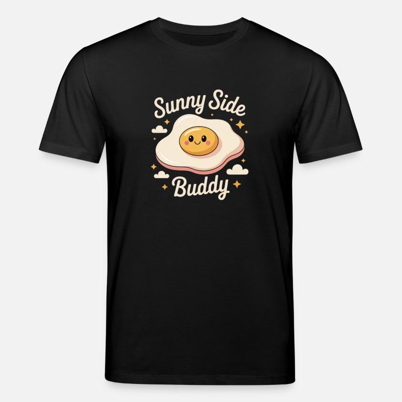 Fried Egg - Sunny Side Buddy - Stanley/Stella CREATOR Unisex Organic T-Shirt - black