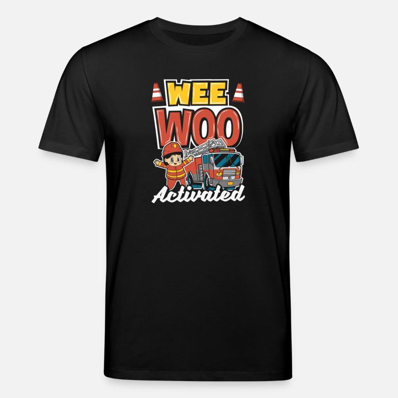 Wee Woo Squad Fire Tiny Feuerwehrmann - Stanley/Stella Unisex Bio-T-Shirt CREATOR - Schwarz