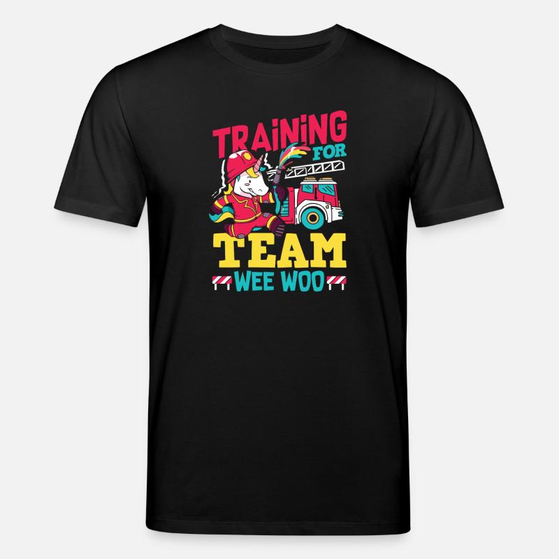 Escouade Wee Woo Pompier, Petit Pompier - T-shirt bio CREATOR Stanley/Stella Unisexe - noir