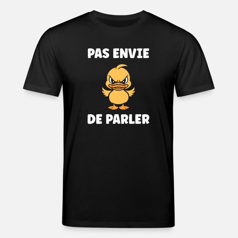 Pas envie de parler Canard - T-shirt bio CREATOR Stanley/Stella Unisexe - noir