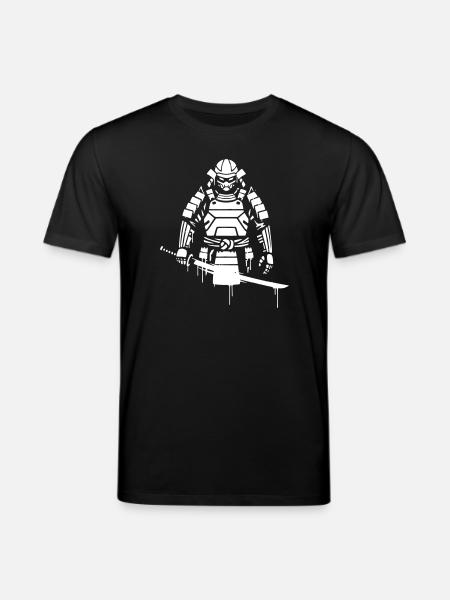 Shogun Samurai Rüstung Graffiti Vektor - Stanley/Stella Unisex Bio-T-Shirt CREATOR  - Schwarz