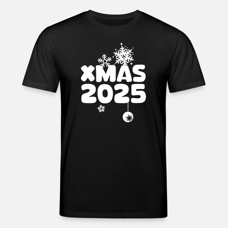 XMAS 2025 mit Schneeflocken Design - Stanley/Stella Unisex Bio-T-Shirt CREATOR - Schwarz