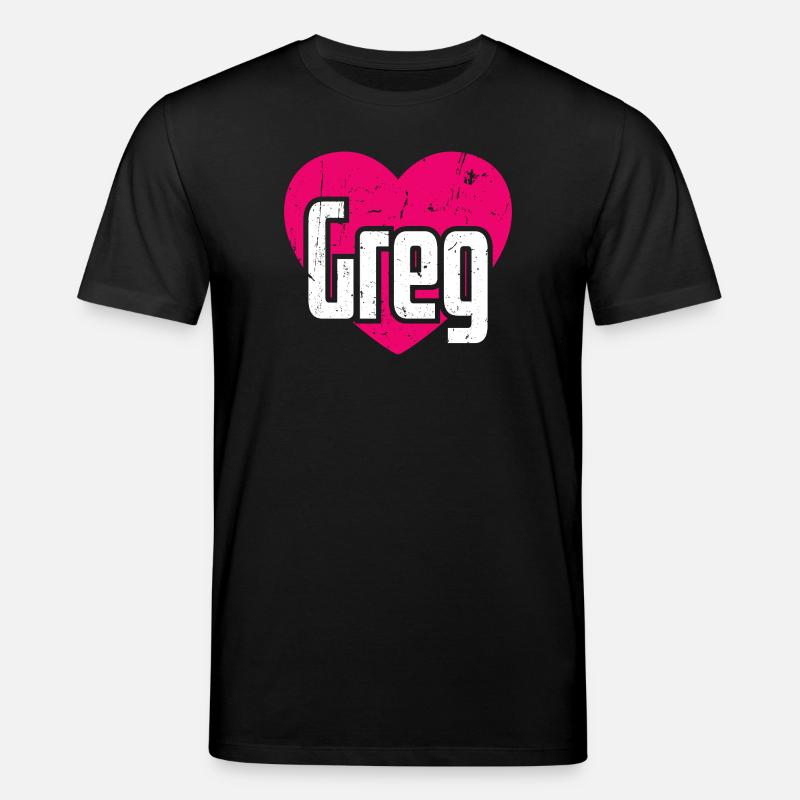 J’aime Greg Coeur rose J’aime Greg - T-shirt bio CREATOR Stanley/Stella Unisexe - noir