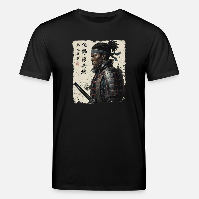 Afro American Samurai – African Roots Pride - Stanley/Stella CREATOR Unisex Organic T-Shirt - black